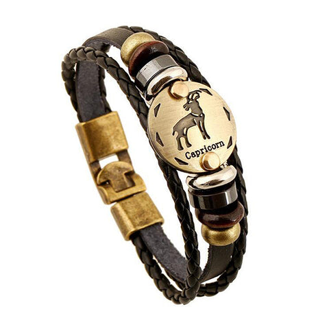 Zodiac Leather Bracelet-Capricorn